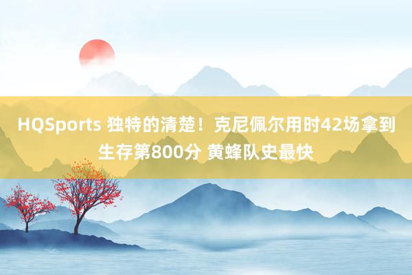 HQSports 独特的清楚！克尼佩尔用时42场拿到生存第800分 黄蜂队史最快