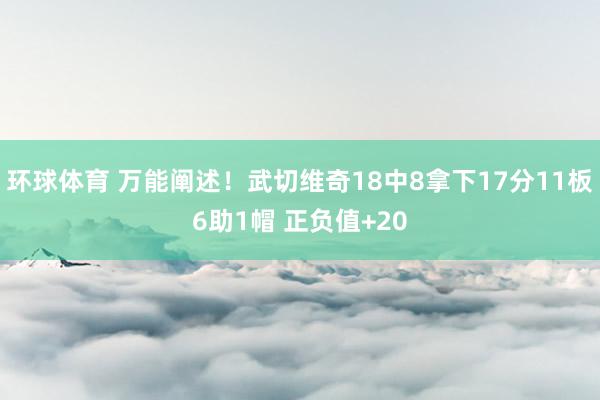 环球体育 万能阐述！武切维奇18中8拿下17分11板6助1帽 正负值+20