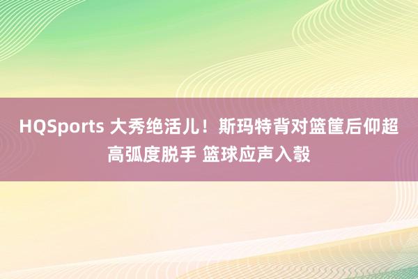 HQSports 大秀绝活儿！斯玛特背对篮筐后仰超高弧度脱手 篮球应声入彀