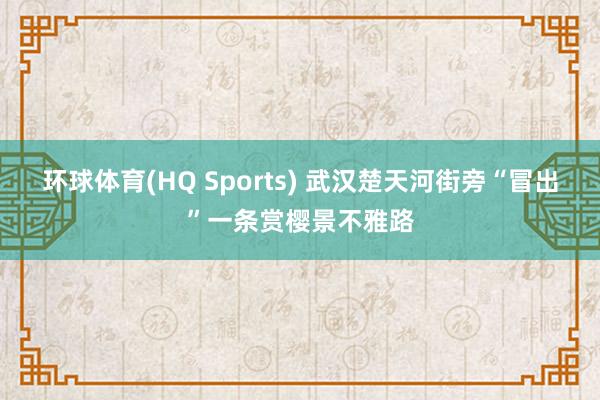 环球体育(HQ Sports) 武汉楚天河街旁“冒出”一条赏樱景不雅路