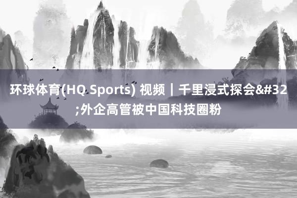 环球体育(HQ Sports) 视频｜千里浸式探会 外企高管被中国科技圈粉