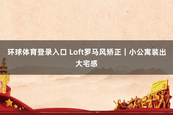 环球体育登录入口 Loft罗马风矫正｜小公寓装出大宅感